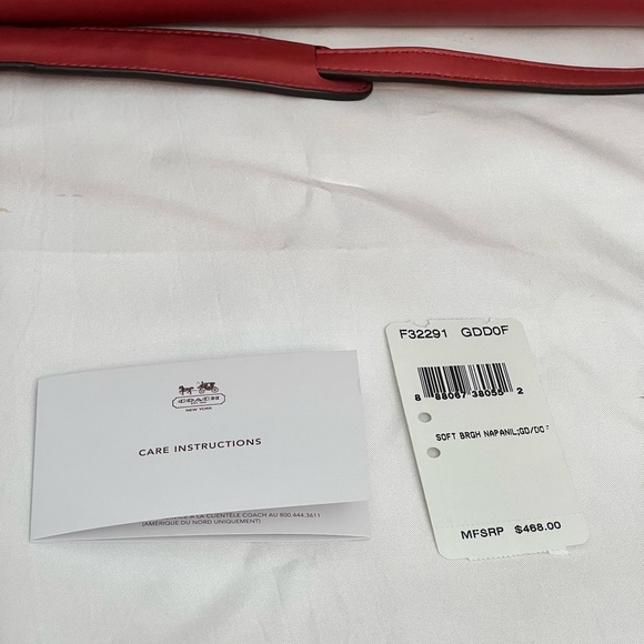 NWT Coach Borough Soft In Nappa 32291 Leather Satchel Rare With Dust Bag - Picture 6 of 16